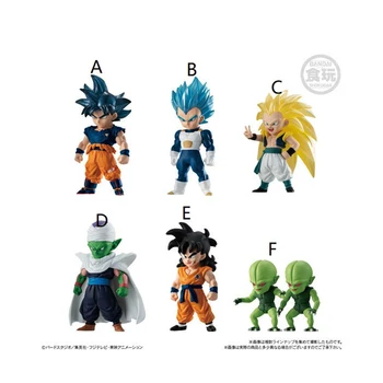 6cm BANDAI Dragon Ball ADVERGE11 Super Saiyan Piccolo Gotenks Son Goku, Vegeta IV Rīcības PVC Kolekciju Modelis Rotaļlietas Anime Skaitlis