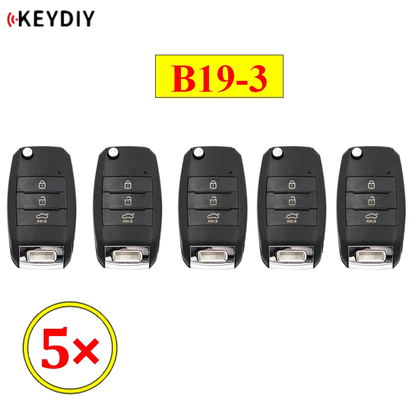 5gab/daudz KEYDIY B sērijas B19-3 3 taustiņš universālā KD tālvadības pults, lai KD200 KD900 KD900+ URG200 KD-X2 mini KD par KIA stils