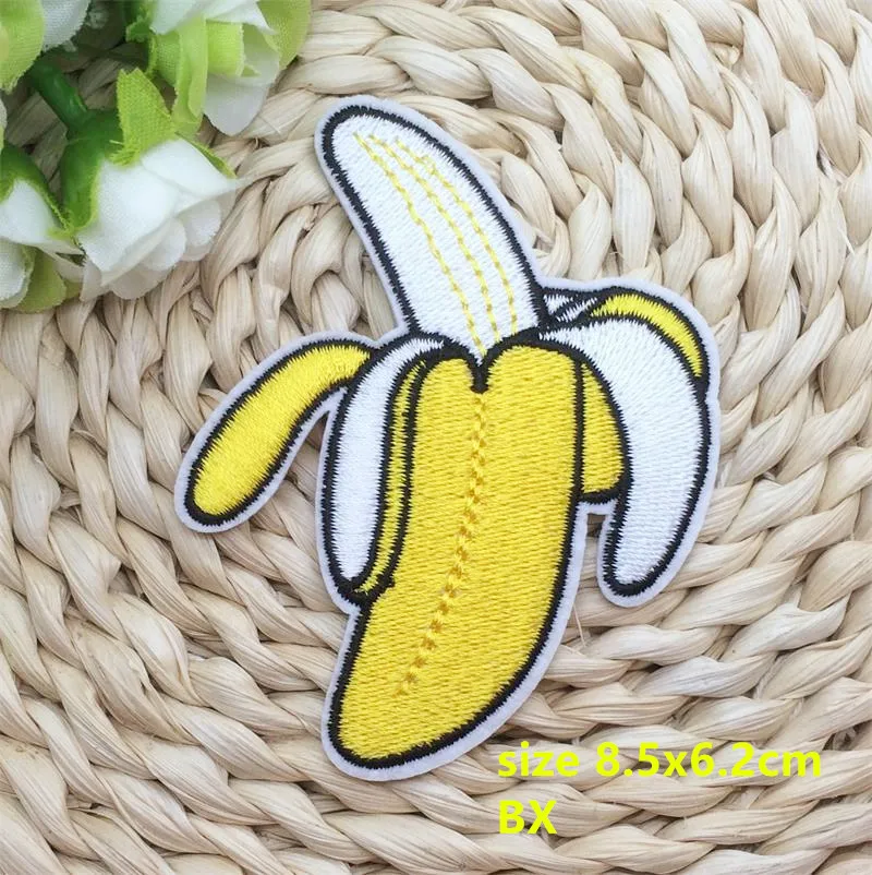 Bezmaksas Piegāde 10 gab. Banāns pilnībā Izšūti plāksteri dzelzs par Motīvu šūt uz Augļu Aplikācijas DIY piederumu BX