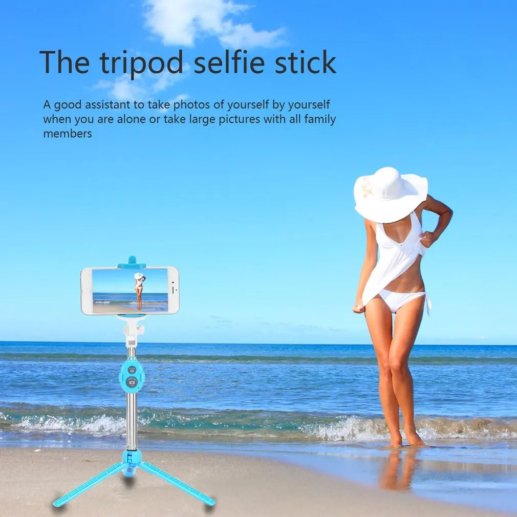 4 in 1-Bezvadu Selfie stick Bluetooth 4.0 Tālvadības Slēdzi+Rokas Mobilais Selfie Stick Monopod+Statīvs+Turētājs Viedtālrunis
