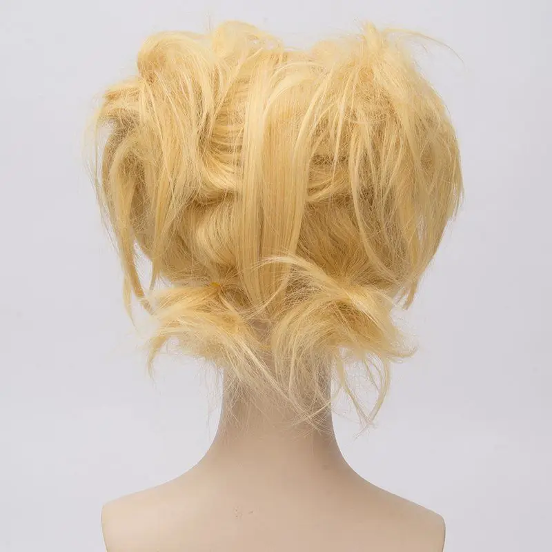 NARUTO Nara Temari Cosplay Parūkas 30cm Golden Blonde karstumizturīgs Sintētisko Matu Perucas Cosplay Parūka +Parūka Klp