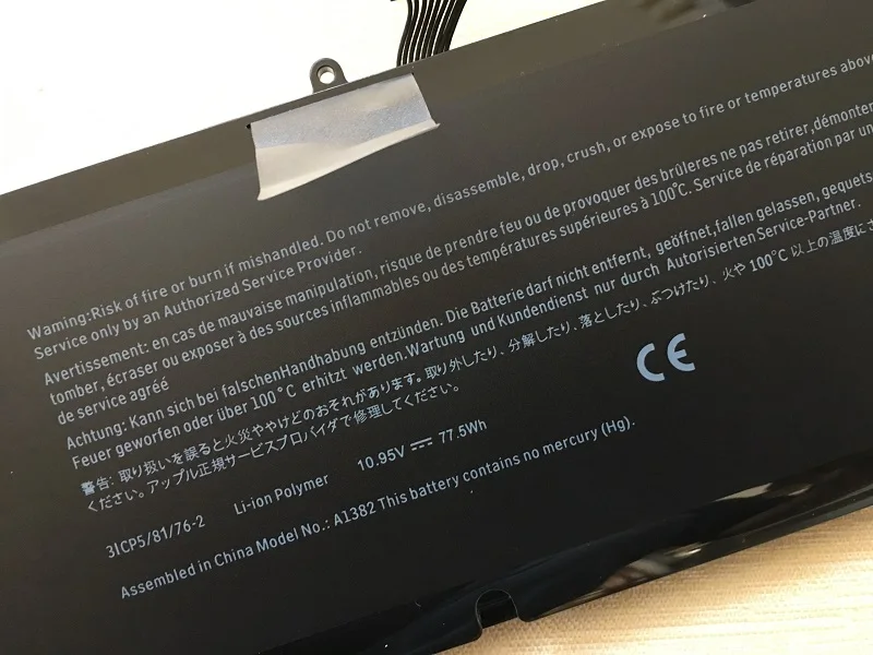 SupStone A1382 akumulators Apple MacBook Pro Unibody 15
