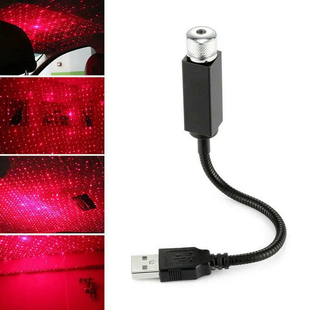 USB Automašīnas Jumta Atmosfērā Apkārtējās vides Zvaigžņu Led Gaismas Galaxy Mājas Apdare Projektoru Gaismas Regulēšana Interjera Nakts LED Piederumi