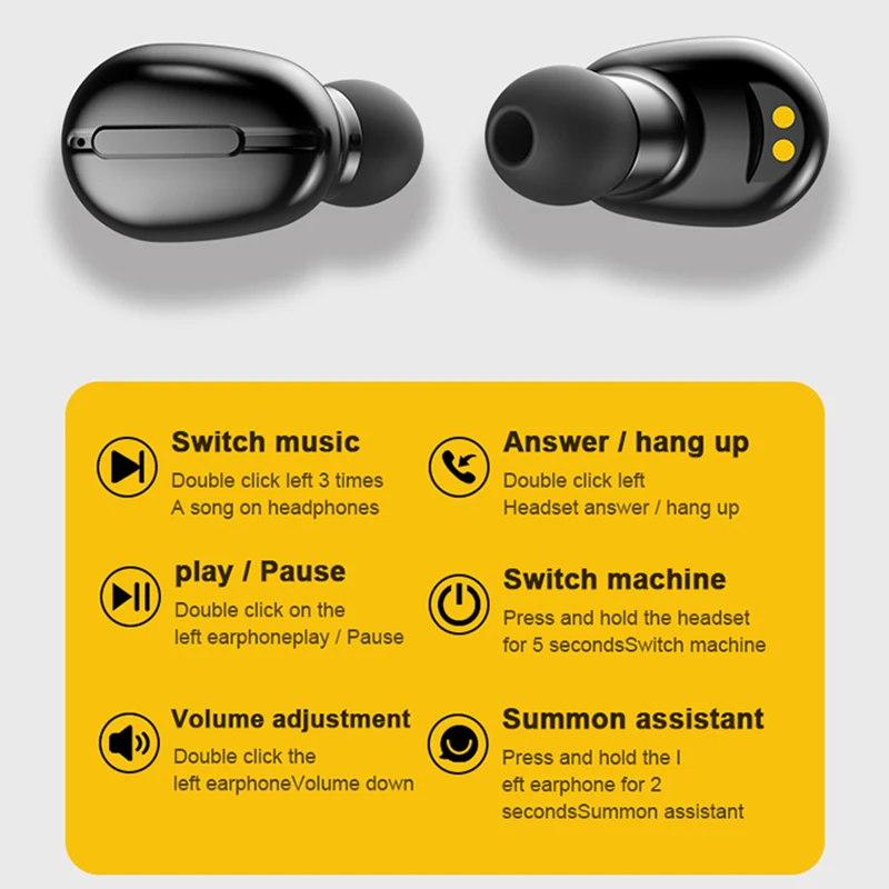 Ūdensizturīgs Sporta Earbuds, Biznesa Austiņas Bluetooth 5.0 Austiņas T13 TWS Mini Taisnība Bezvadu Austiņas Ar Mic visiem tālruni