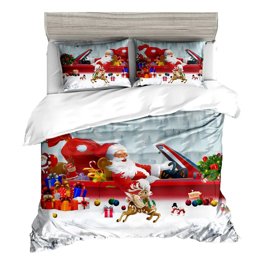 Ziemassvētku 3d gultas komplekti mierinātājs duvet cover set palags Spilvendrāna