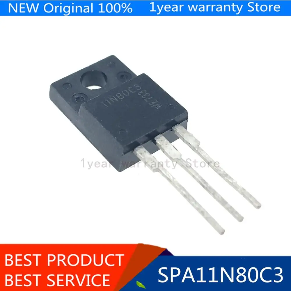 10Pcs SPA11N80C3 11N80C3 11N80 TO-220F 11A 800V Jauda MOSFET tranzistors