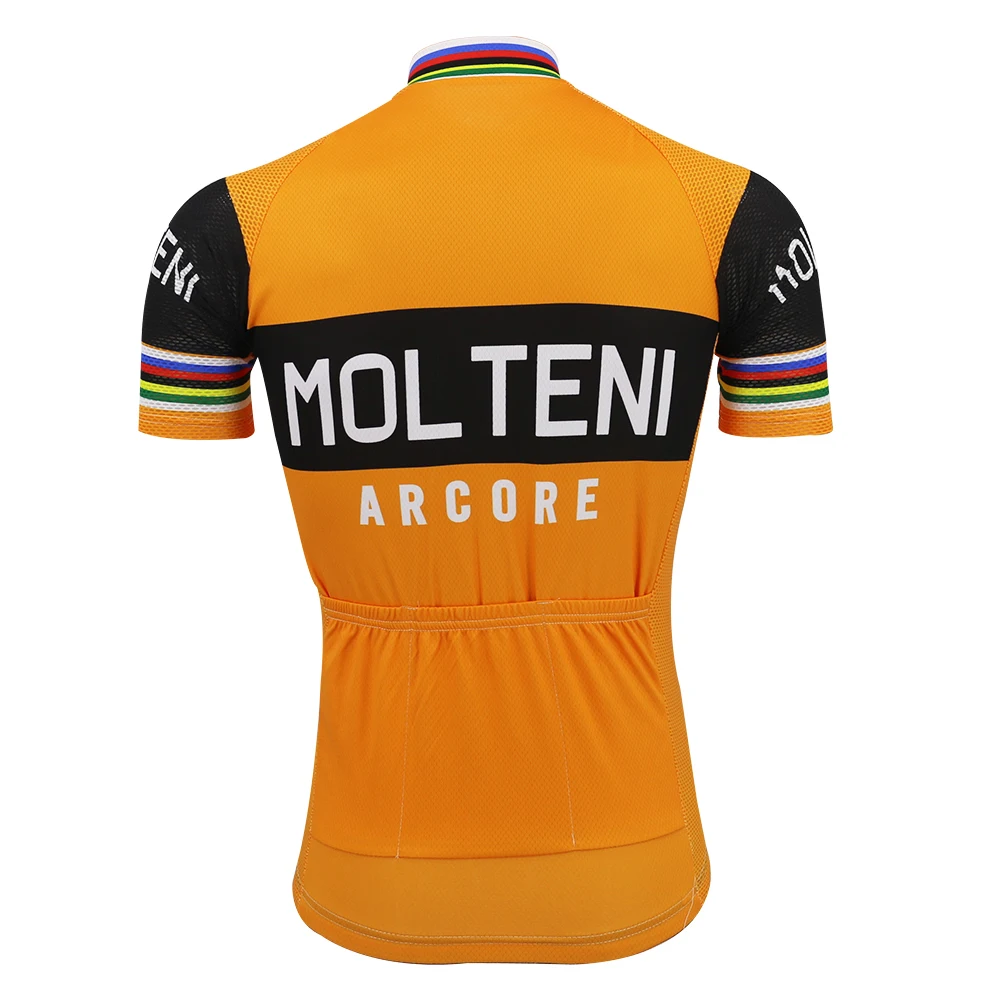 Retro MOLTENI riteņbraukšana jersey komanda velosipēdu jersey elpo īsām piedurknēm ropa ciclismo āra sporta classic velo apģērbi