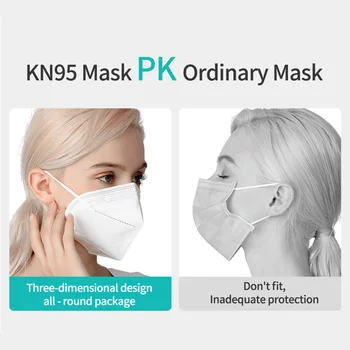 KN95 Maska ffp2 sejas maska 5 slāņi 95% filtrs drošības Elpojošs atkārtoti Balta, Rozā mascarillas CE Aizsardzības masku Ātra piegāde