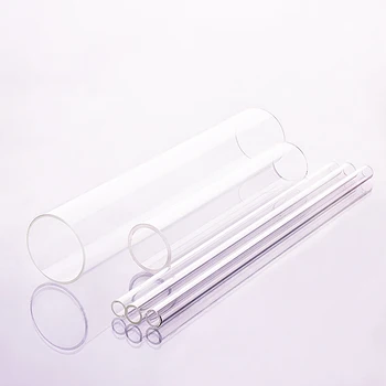 3pcs Augstas borsilikāta stikla caurules,O. D. 50mm,Thk. 1.8 mm/2,5 mm/5 mm,L. 200mm/250mm/300mm,Augstas temperatūras izturīgas stikla caurule