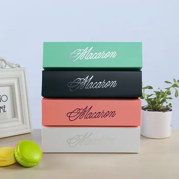 Macaron kastes, papīra dāvanu kaste macaron iepakojuma cepumu komplektam cepšanas mazo cake box šokolādes mafinu cepumu puse dekori