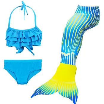 Meiteņu Peldkostīms Nāru Astes Peldēšanai Cosplay Bērniem Nāru Astes Swimmable Tērpu Komplekti Peldkostīmi Monofin Dzimšanas dienas Dāvanas