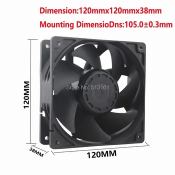 Gdstime Datora Ventilatoru 12cm 120mm 12038 DC Fanu, izmantojot FG, PWM 2.0 A 5300RPM ātrgaitas Dzesētājs Dzesēšanas Ventilators