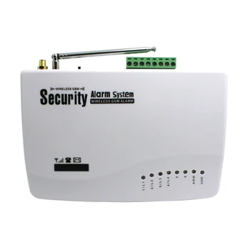 (1 komplekts) Home security 6 bezvadu zonas un 4 vadu zonas sms gsm Signalizācijas sistēma PIR Kustības Sensoru Magnētiskā Durvis, apsardzes signalizācija