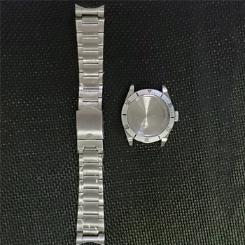 41MM Alumīnija Bezel Gredzenu Nerūsējošais Tērauds Skatīties Lietā Watchband Komplekts NH35 pulksteņa mehānismu Remonta Daļas