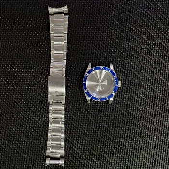 41MM Alumīnija Bezel Gredzenu Nerūsējošais Tērauds Skatīties Lietā Watchband Komplekts NH35 pulksteņa mehānismu Remonta Daļas