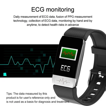 JAUNAS Temperatūras Mērīšanas Smart Aproce Drudzis Uzraudzīt Veselības Fitnesa Tracker EKG Monitora Ūdensizturīgs Sporta Smartwatch Vīrieši Sievietes