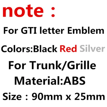 ABS Chrome GTI Resti Pakaļējā Bagāžnieka Emblēmas Nozīmīti Auto Auto Vēstuli, Logo, Uzlīme Golf 5 6 7 Polo Passat MK4 MK5 MK6 Touran