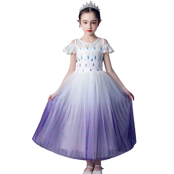 Meitenes Ana Princese Saģērbt Drēbes Cosplay Kleita Ana Elza 2 Kostīms ar Apmetni, Bērnu Sniega Karaliene Puse Kleita Pavasara Masku