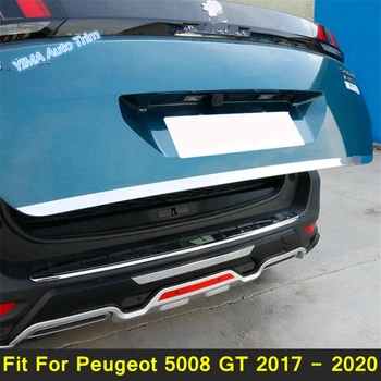 Aizmugures Bagāžnieka Vāks Tailgate Apdare, Durvju Vāku Asti Vārtiem Molding Boot Rotāt Bezel Nerūsējošā Tērauda der Peugeot 5008 GT 2017 - 2020