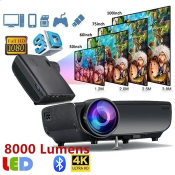 1080P 3D 4K HD LED Projektors Mājas Kinoteātra Kino Android/IOS JR Piedāvājumi