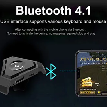 USB Gamepad Kontrolieri Bluetooth 4.1 Tālruni Black Mobilie Tastatūru, Peli, Plug And Play Converter ABS Adapteri PC Spēļu Komplekts