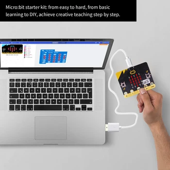 Micro:Mazliet Komplekts Starter Mācību Komplekts Micro Bitu Valdes Grafisko Programmējams CILMES Rotaļlietas Bērniem, Pieaugušajiem Zēniem Ar Vadlīniju Rokasgrāmata