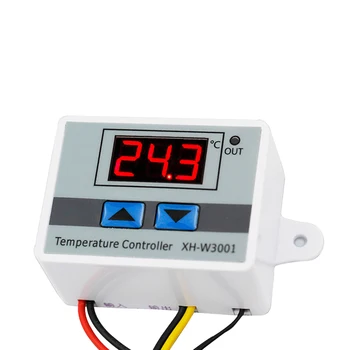 Digitālais Temperatūras regulators 12V/24V/220V Kvalitātes termoregulatoru Termopāri, Termostats, LCD Displejs XH-W3001