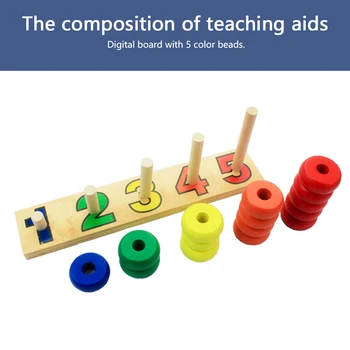 Ruizhi Bērnu Skaits Matemātika Rotaļlietas Numuri Mācīšanās Mācību līdzekļus Bērniem Kraušanas Gredzeni Bērnu Koka Montessori Izglītības Rotaļlietas, RZ1207