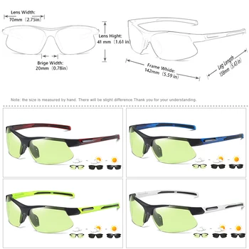 CoolPandas Dizaina Daļēji Rimeless Sporta Photochromic Saulesbrilles Vīriešiem, Sievietēm Polarizētās Ieplests Braukšanas Brilles lunette de soleil homme