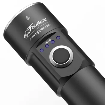 Foxhawk USB Lādējamu 18650 uzlādējams led lukturītis 1000 Lumeni Spēcīgs 18650 LED Lukturīti