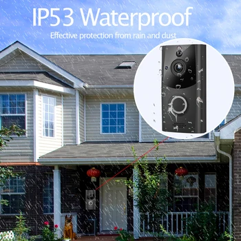 HISMAHO 1080P WiFi Durvju Drošības Kameras IP Durvju Zvanu Kamera Āra Ūdensizturīgs Smart Bezvadu Durvju zvans Nakts Redzamības PIR