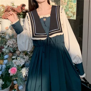 Salds Lolita Kleita Sievietēm Pavasara Elegants Dizaineru Puses Midi Kleitu Sieviešu Casual Slim Kawaii Japāņu, Korejiešu Kleita Sievietēm Ir 2021. Jaunas