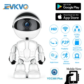 EVKVO 1080P Mākonis Home Security, IP Kameras Robots Intelligent Auto Izsekošanas Fotokameru ar Bezvadu WiFi CCTV Kameras Novērošanas Kamera
