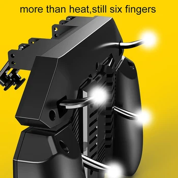 AK77 Tālrunis Dzesētāja Ventilatoru Spēle Kontrolieris Grip 6 Sprūda Pirkstu Kursorsviru, lai PUBG