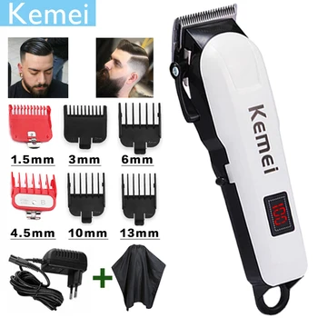 Kemei Hair Clipper Elektriskie matu trimmeris vīriešiem elektrisko matu griešanas profesionāli frizieri, matu clipper lādējams matu griezumu 3