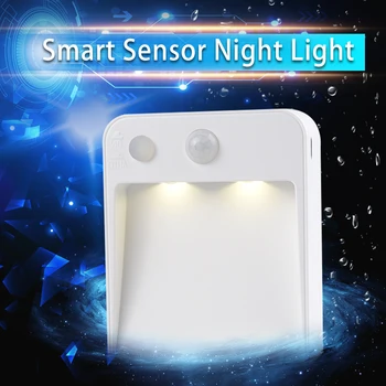 PIR Kustības Sensoru Nakts Gaisma LED ministru Kabineta Gaismas USB Sienas Lampas Akumulatora LED Kustības Sensors Smart Lampa, Skapis Bērnu Nakts Gaisma