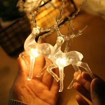 Briedis LED String Light ar Bateriju Darbināmas 10LED 20LED Ziemeļbriežu Iekštelpu Apdare, Mājas, Brīvdienu Festivālos, Āra Ziemsvētki Puse