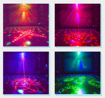 Mini Mājas Disco Gaismas LED RGB Kristāla Burvju Disko Bumbu ar 90 RG Modeļus Lāzera Projektoru DJ Brīvdienu Puse Bārs Ziemassvētku Posmā