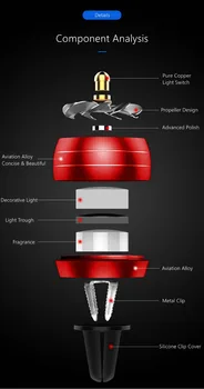 LED Gaismas Mini Auto Gaisa Atsvaidzinātāji Auto Atmosfēru Universālā Fragance Smaržas Klips, Automašīnu Gaisa Kondicionēšanas Kontaktligzdas Izkliedētājs