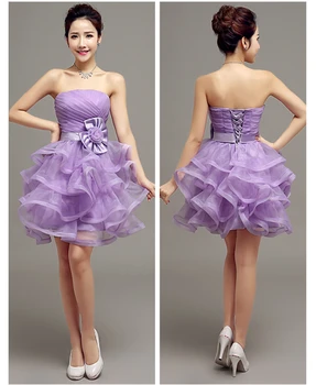 Skaisti lavandas gaiši violetā, sarkanā līgavas kleita strapless balles kleitas īpašu gadījumu kleitas tilla kleita sieviete meitenēm