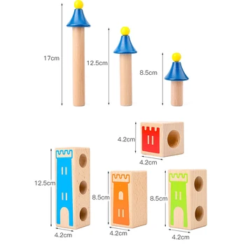 8Pcs/Komplekts Bērniem DIY Komplektē Celtniecības Pils Bloki Agrīnās Izglītības Puzzle Rotaļlietas