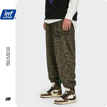 INFLĀCIJA High Street Leopard Sweatpant Vīriešiem Streetwear 