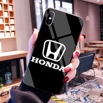Honda automašīnu logo, Klientam Augstas Kvalitātes Telefonu Gadījumā Rūdīts Stikls iPhone 11 Pro XR XS MAX 8 X 7 6S 6 Plus SE 
