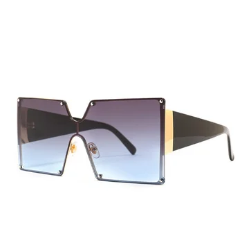 Unisex Luksusa Lielgabarīta Saulesbrilles Sieviešu Itālija Zīmola Dizainere Kniežu Kvadrātveida Saules Brilles Sievietēm, Vīriešiem Slīpums Vairogs Brilles