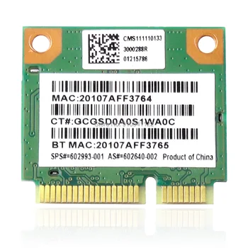 602640-001/ 602993-001 Realtek RTL8188CEB8 Bezvadu WIFI WLAN karti BlueTooth BT 2.4 G Mini PCI E 802.11 n HP 4530S 4530S CQ57