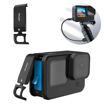 GoPro 9 Alumīnija Akumulatora Pusē Segtu Aizsardzības Gadījumā Ātri Atbrīvot Tipa C Uzlādes Portu Adapteri GoPro Hero 9 Kameru Piederumi