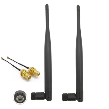 2Set 2.4 GHz Antenu 5dbi RP SMA Male Connector 2.4 G wiFi antenne RP SMA 2.4 G 5DB WiFi antena + 15 CM * SMA Female, lai IPX 1.13 Cabl