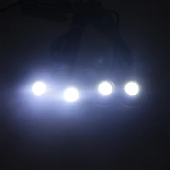 ONEWELL 4 x 1.5 W 12V Strobe Flash Eagle Eye Led Auto Gaismas ar Bezvadu Tālvadības pulti, ūdensizturīgs DRL brīdinājuma gaismas spuldze, balta