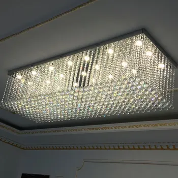 Kristāla lustras gaismas taisnstūris kristāla karājas lampas, ko izmanto aptumšojami spuldzes dzīvojamā istaba villa koridors, dekoratīvajām lampām