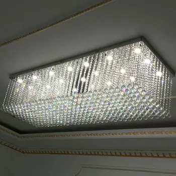 Kristāla lustras gaismas taisnstūris kristāla karājas lampas, ko izmanto aptumšojami spuldzes dzīvojamā istaba villa koridors, dekoratīvajām lampām